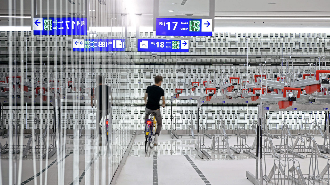 导视系统设计 荷兰海牙自行车停车库