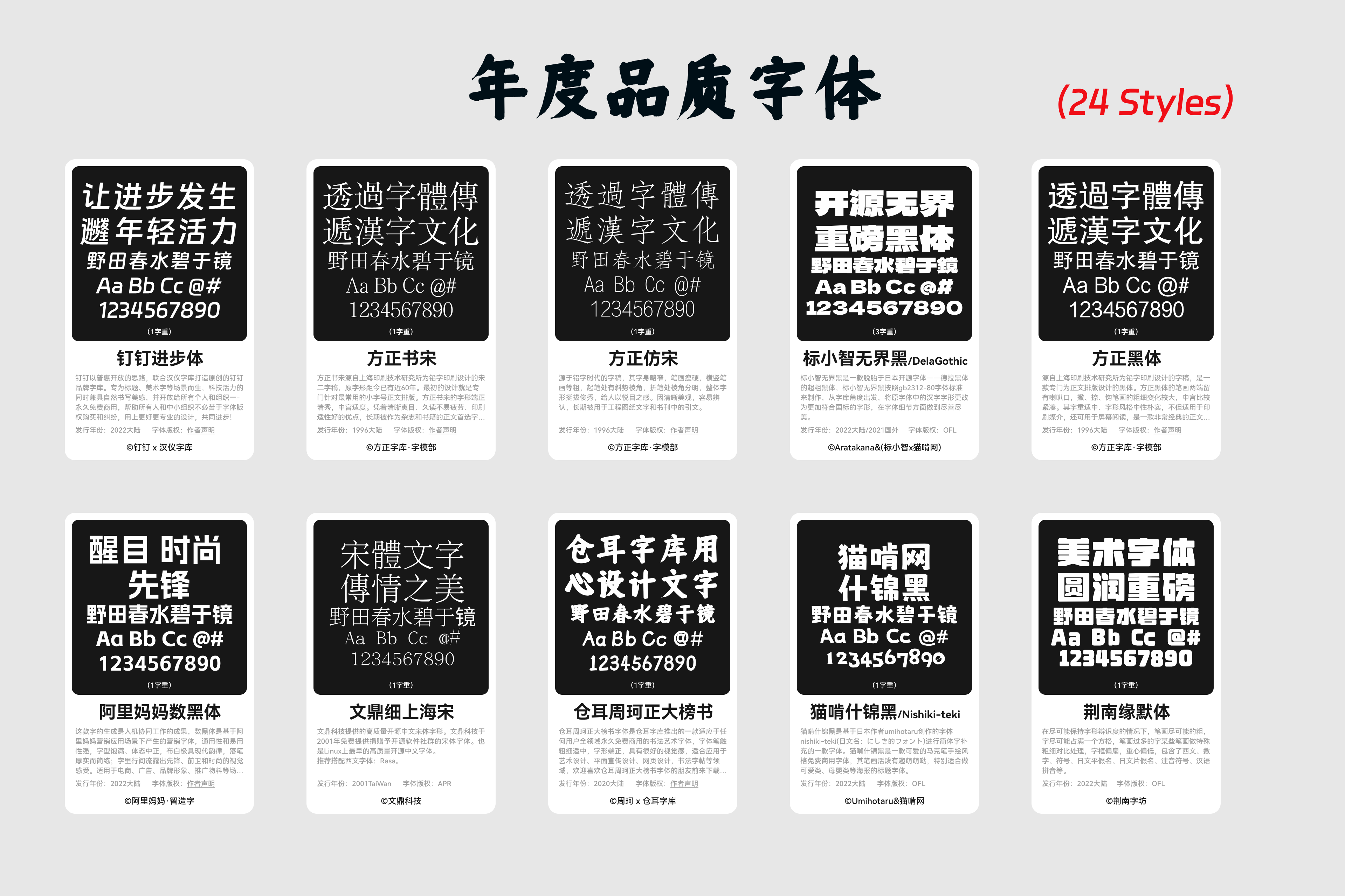 免费商用中文字体报告（2024版）（图ZMTQ2MjY3NzI=） - 观点 - 站酷设计师萧熠Siue原创素材 - 站酷ZCOOL