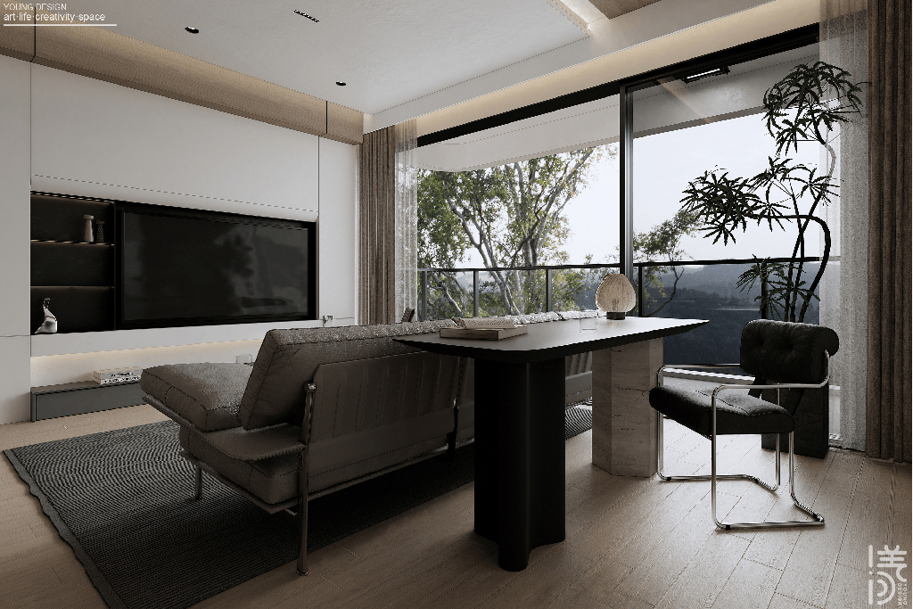 Young设计 | 纯白与木色完美平衡，天然肌理邂逅简约线条，诠释意式极简静谧之家