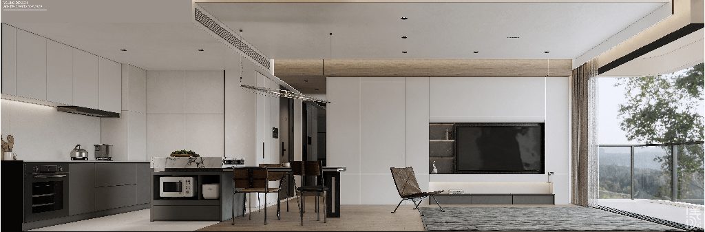 Young设计 | 纯白与木色完美平衡，天然肌理邂逅简约线条，诠释意式极简静谧之家