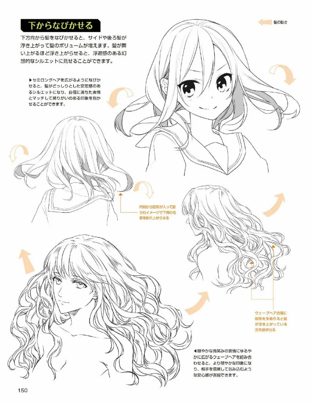 「教程」漫画角色头发的绘制技法 part 02 头发的基础绘制方法_漫联教育