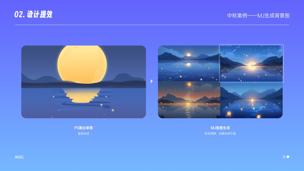 所以自己在ps勾勒一下形状去垫图生成，生成出来的背景图不会太复杂但又有点细节，符合预期，后期合成也挺方便的；