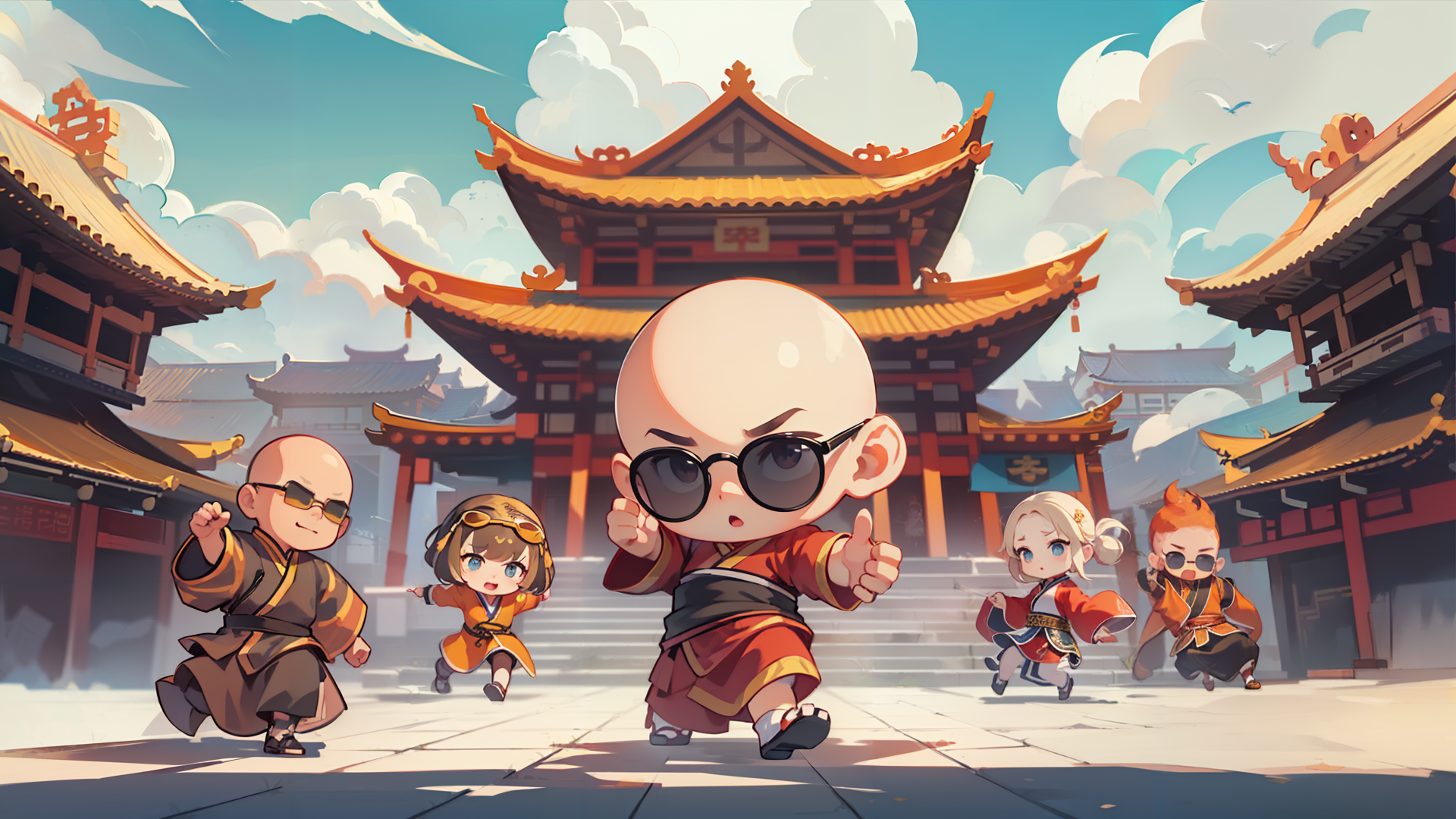 【AIGC+PS】《乌龙院之活宝传奇》游戏美术图（图ZMTQ2NTcwODA=） - 教程 - 站酷设计师妖妖桃原创素材 - 站酷ZCOOL