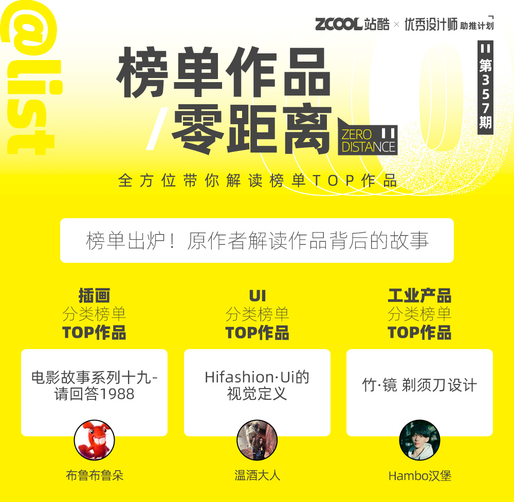 【站酷榜单·Top作品零距离】第357期（图ZMTQ2ODg2MjQ=） - 观点 - 站酷设计师站酷创作中心原创素材 - 站酷ZCOOL