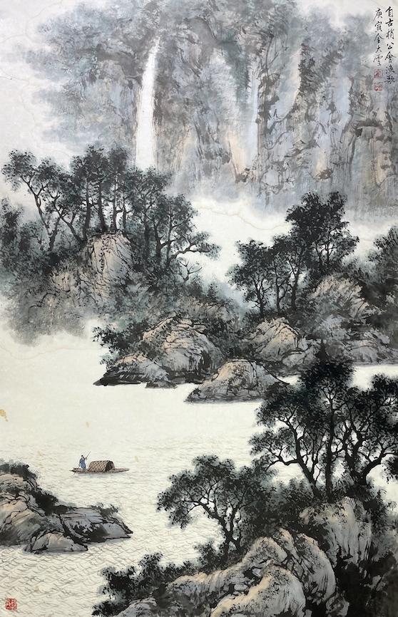 古意山水画巨匠金大雪,被誉为下一个傅抱石级的大家