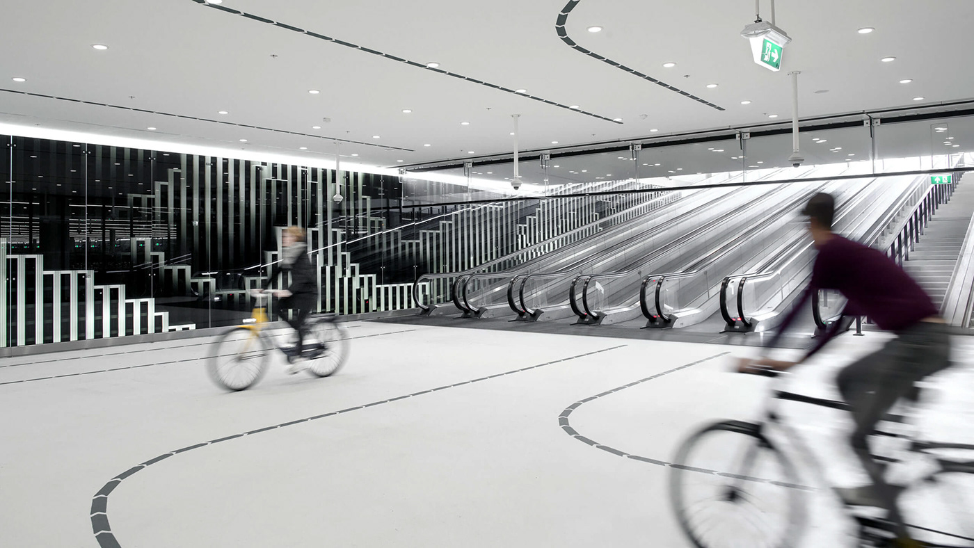 导视系统设计 荷兰海牙自行车停车库