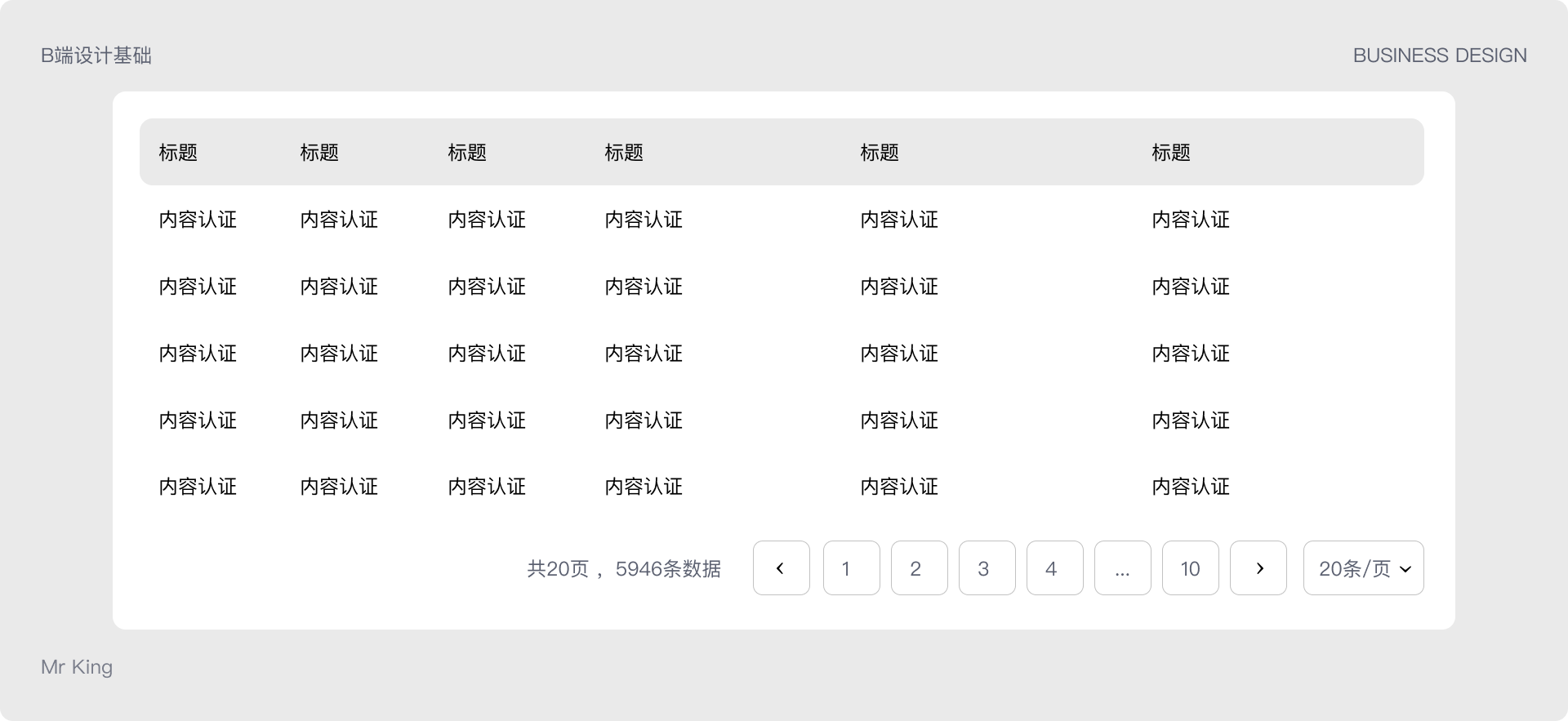 B端基础 | 表格基础设计浅谈01