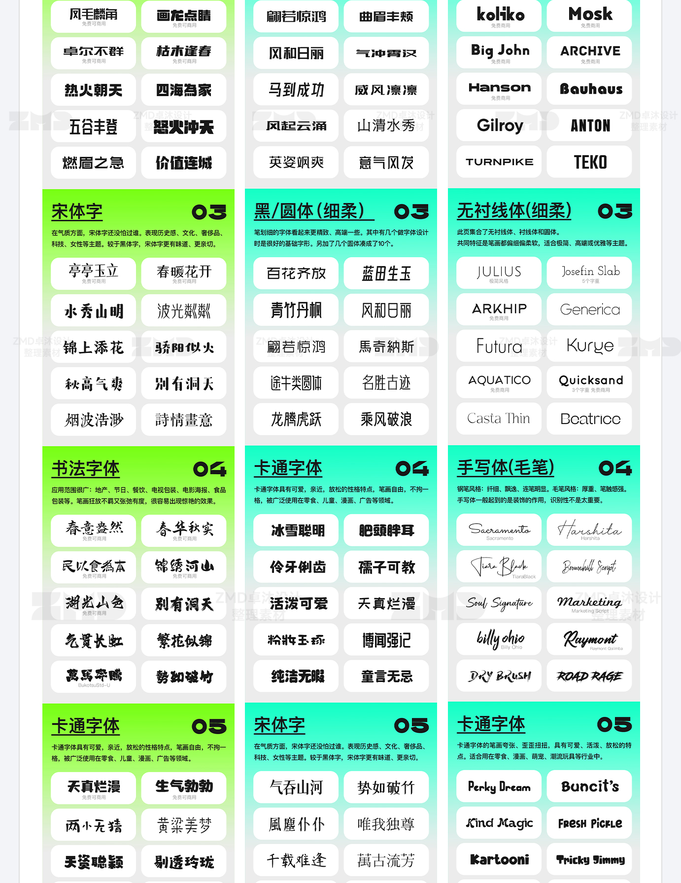 2023年，我靠这几篇“字体推荐”涨了30000+粉丝！（图ZMTQ2NDAyNDA=） - 教程 - 站酷设计师ZMD卓沐设计原创素材 - 站酷ZCOOL