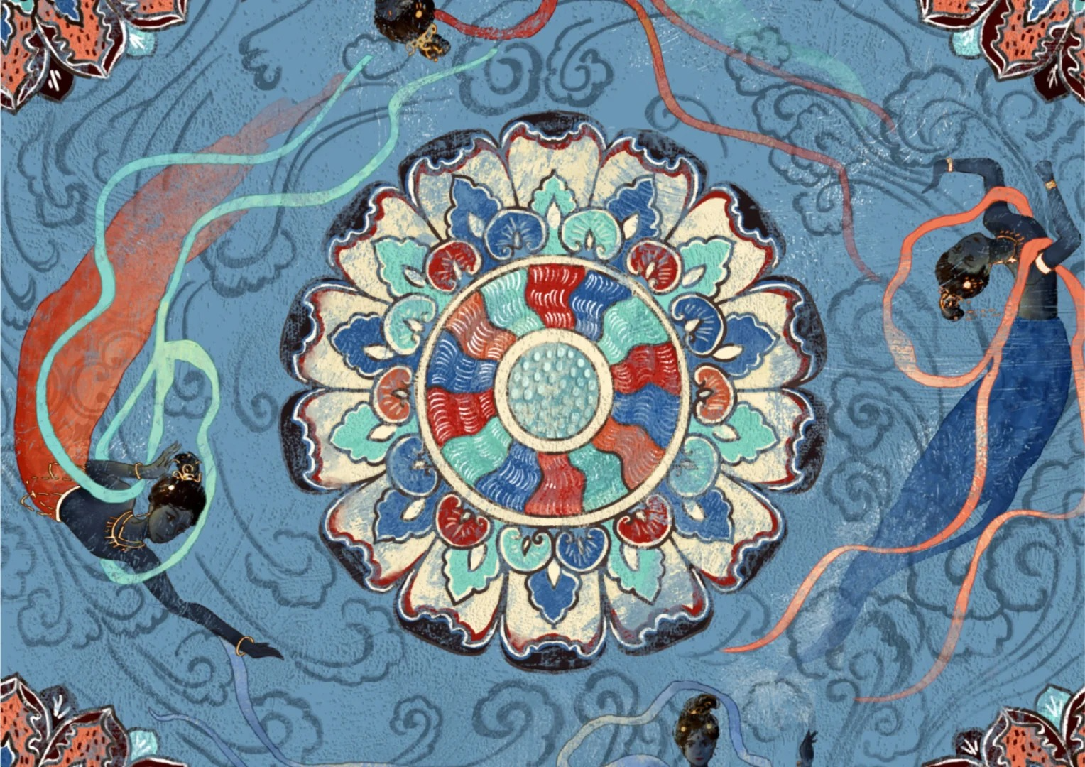 ▲莲花藻井   图源：@泡泡玛特、小红书   