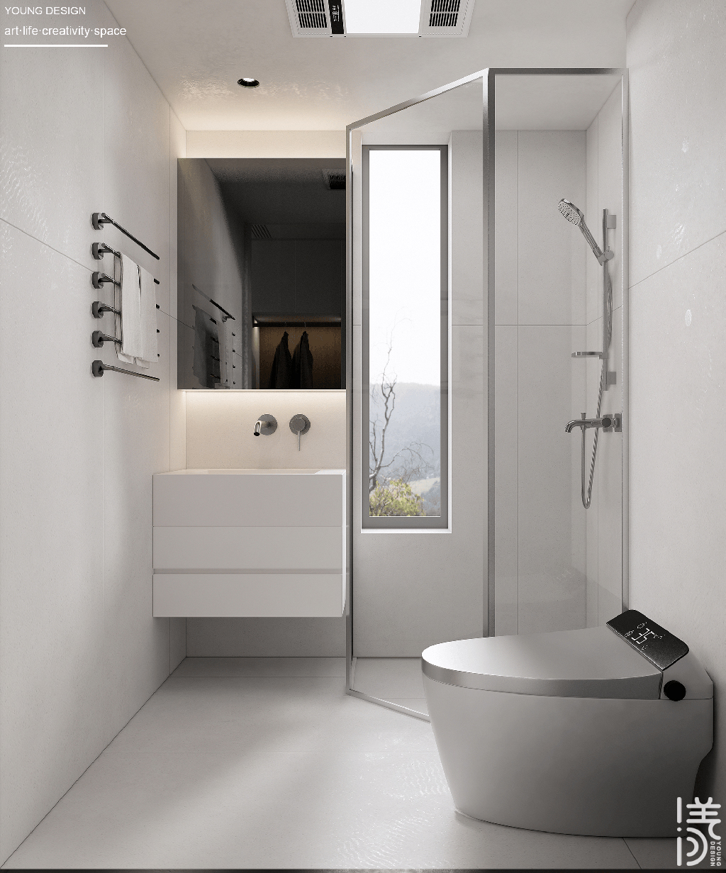 Young设计 | 纯白与木色完美平衡，天然肌理邂逅简约线条，诠释意式极简静谧之家