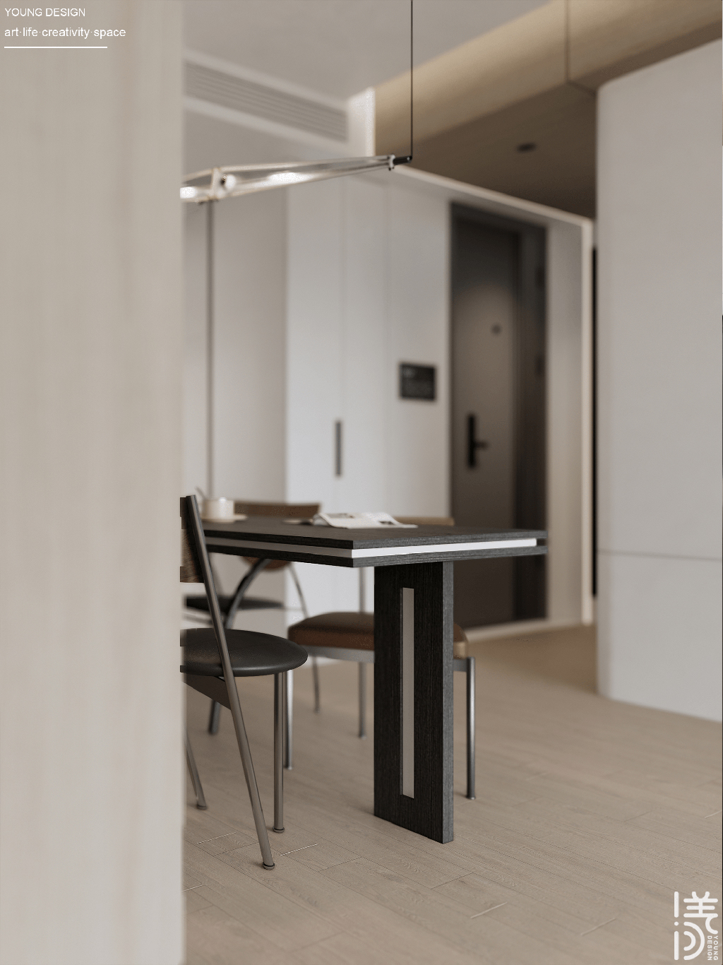 Young设计 | 纯白与木色完美平衡，天然肌理邂逅简约线条，诠释意式极简静谧之家