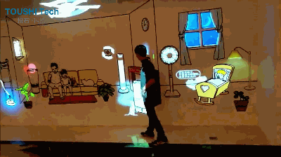 南京投石情景式互动投影：魔法墙面，触摸未来