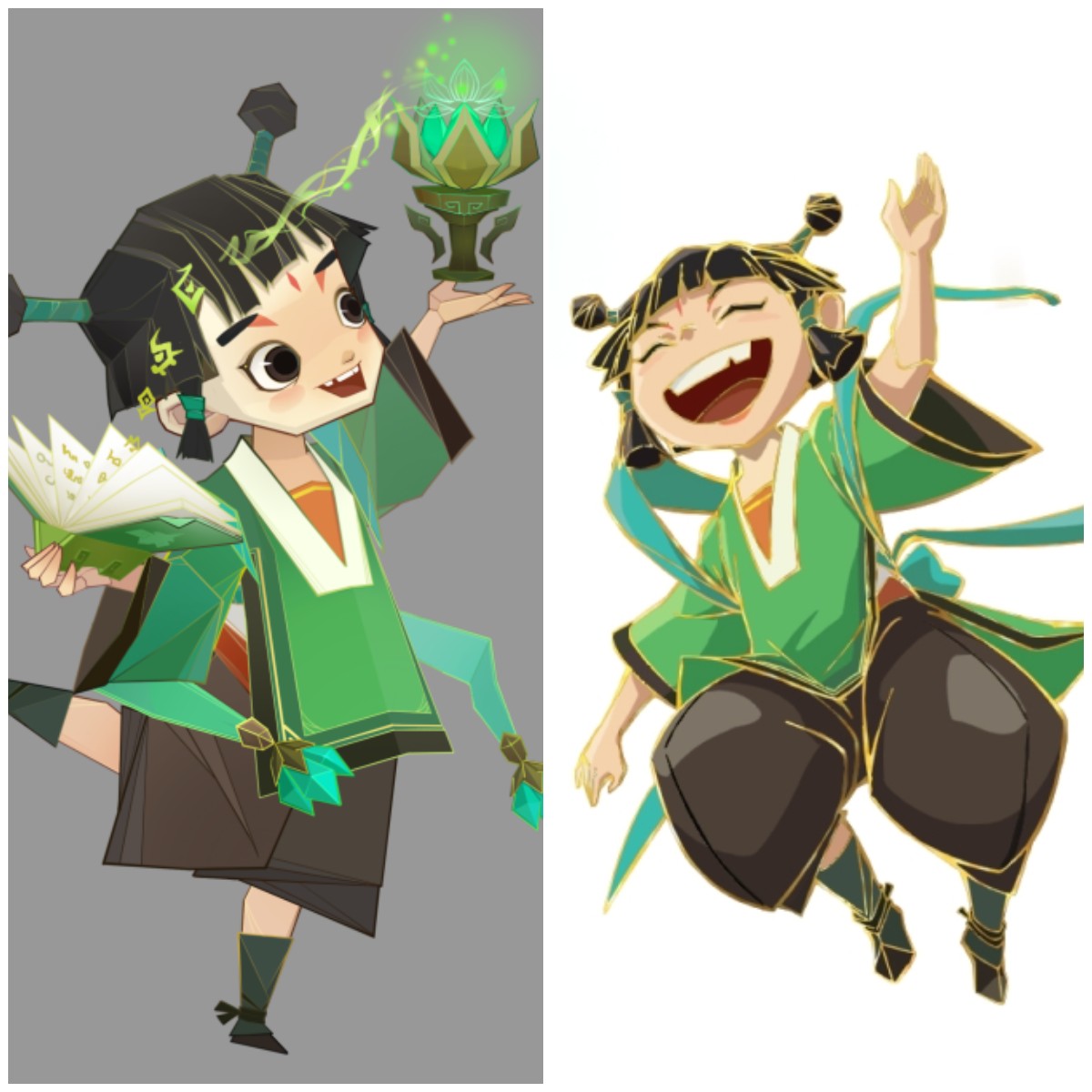 沉香（右半部分为优化后）