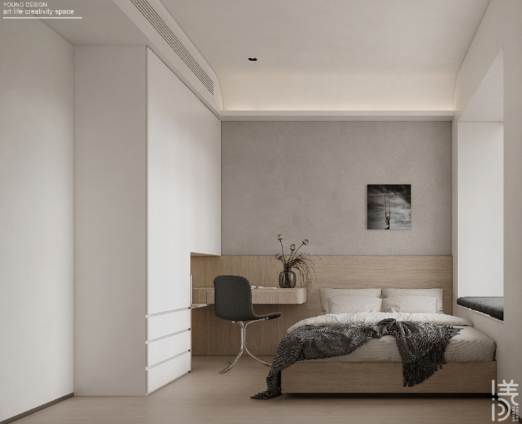 Young设计 | 纯白与木色完美平衡，天然肌理邂逅简约线条，诠释意式极简静谧之家