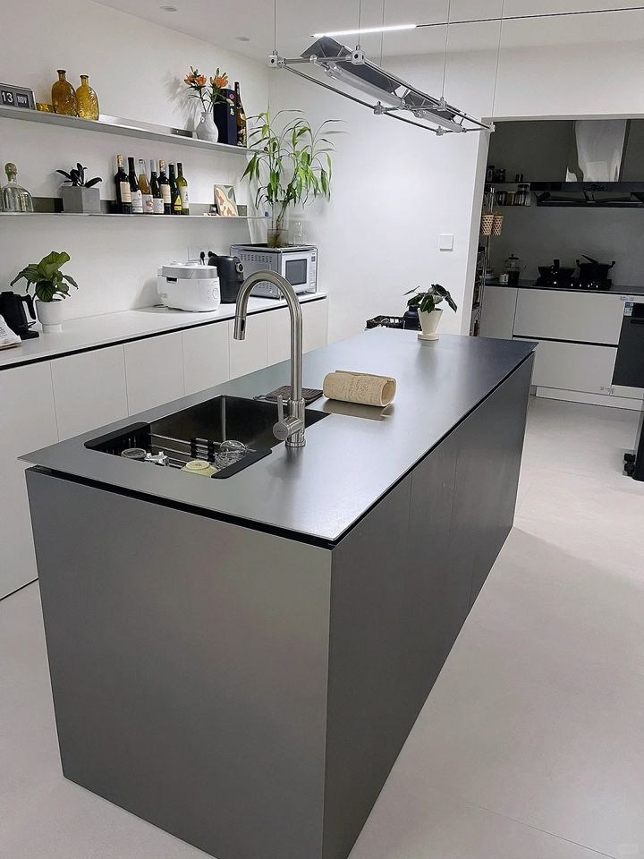 苹果砂不锈钢实心台面-防刮花台面