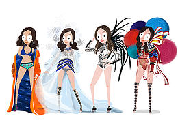 2017維密天使中國四美