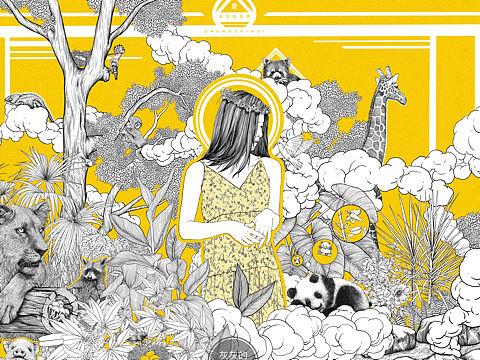 自然之歌系列插画《万物尺度》