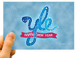 蛇年快乐YLE贺年明信片