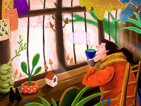 冬日窗口（个人主页-ZMjUwMjQ4NDg=） - 创作习作 - 站酷设计师花飞鱼原创素材 - 站酷ZCOOL