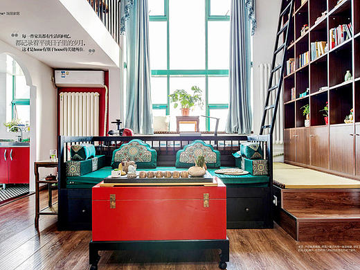 【久栖设计】北京丽舍公寓105㎡复式 经典瑞丽家居实景案例 带您走进美轮美奂的新中式盛典