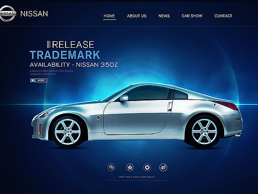 日產(chǎn)NISSAN的一套頁面（個人主頁-ZMTUyMDg5OTI=） - 企業(yè)官網(wǎng) - 站酷設計師AC灬milan原創(chuàng)素材 - 站酷ZCOOL