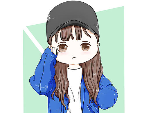 棒球服女孩（个人主页-ZMjEzODgzNTI=） - 创作习作 - 站酷设计师六月MONDAY原创素材 - 站酷ZCOOL