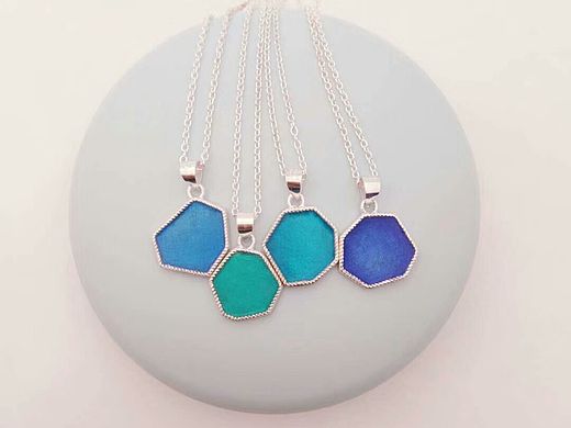 原创纯银珐琅项链