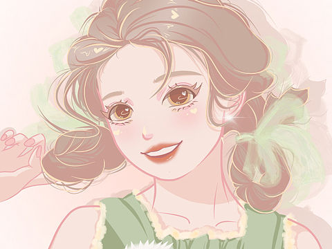手绘女生头像