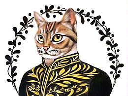 彩铅绘动物拟人插画