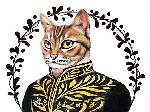 彩铅绘动物拟人插画