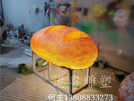 小红书玻璃钢面包透光面包模型装饰材料面包灯
