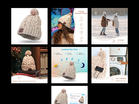 亚马逊蓝牙帽子