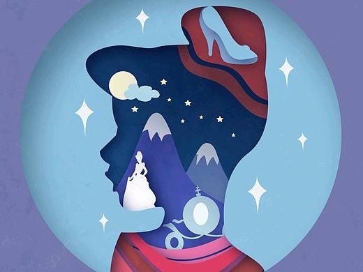 迪士尼公主剪纸风