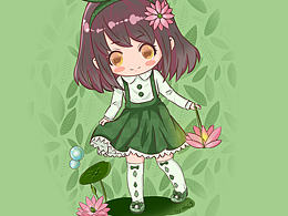 荷花女孩纸