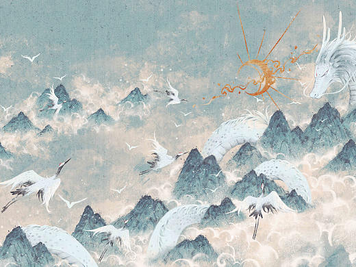 印花（個(gè)人主頁(yè)-ZNTE1NTM4MTI=） - 商業(yè)插畫 - 站酷設(shè)計(jì)師夜畫雨落原創(chuàng)素材 - 站酷ZCOOL