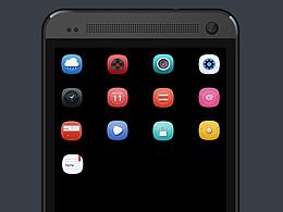 扁平化手机图标