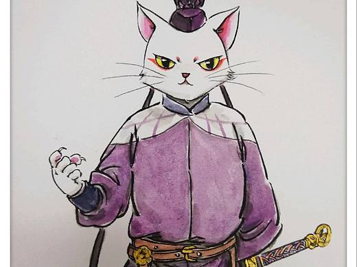 塑新斋潘纪坤手绘古风插画大理寺日志猫爷李饼