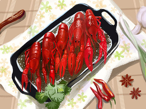 龍蝦（個(gè)人主頁(yè)-ZMjkwMTYxNDQ=） - 商業(yè)插畫(huà) - 站酷設(shè)計(jì)師馮馮是娉原創(chuàng)素材 - 站酷ZCOOL