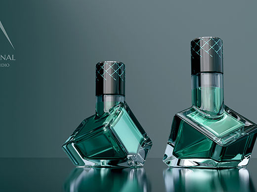 即兴设计•香水瓶No.316 “la fée verte”（个人主页-ZNTg1OTYxMDQ=） - 生活用品 - 站酷设计师锐角_设计原创素材 - 站酷ZCOOL