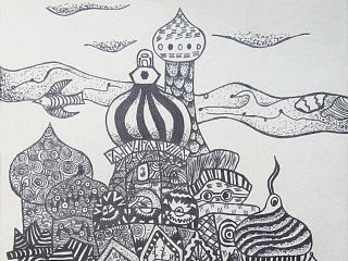 城堡  装饰图案（临摹，再进行更改）