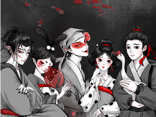 中國(guó)奇譚同人插畫(huà)（個(gè)人主頁(yè)-ZNjM5ODczODg=） - 創(chuàng)作習(xí)作 - 站酷設(shè)計(jì)師困讀原創(chuàng)素材 - 站酷ZCOOL