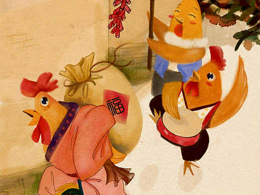 鸡年（个人主页-ZMTk3NjAxNjA=） - 商业插画 - 站酷设计师禾枝原创素材 - 站酷ZCOOL
