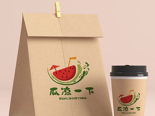 品牌手绘饮品店卡通图案设计招牌设计logo定制