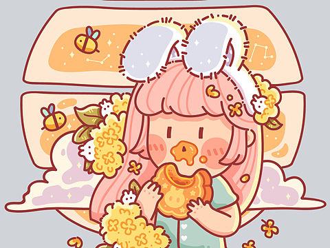 小馋萌漫 中秋插画