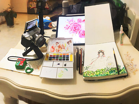 水彩啊水彩,时隔一年再画起来~