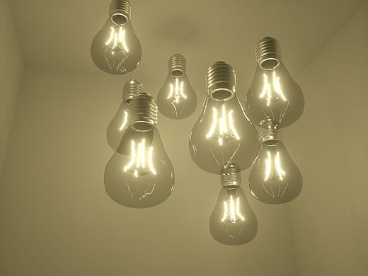 c4d多边形建模OC灯泡渲染