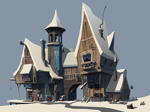 本周lowploy建筑风格作品