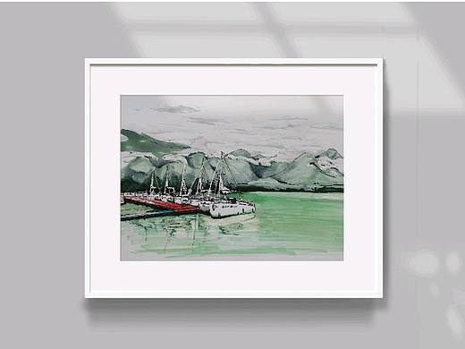 手绘作品—碧色