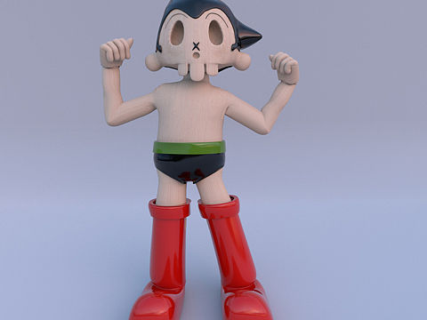 阿童木模型|C4d模型|公仔