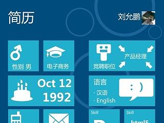 windows8风格简历